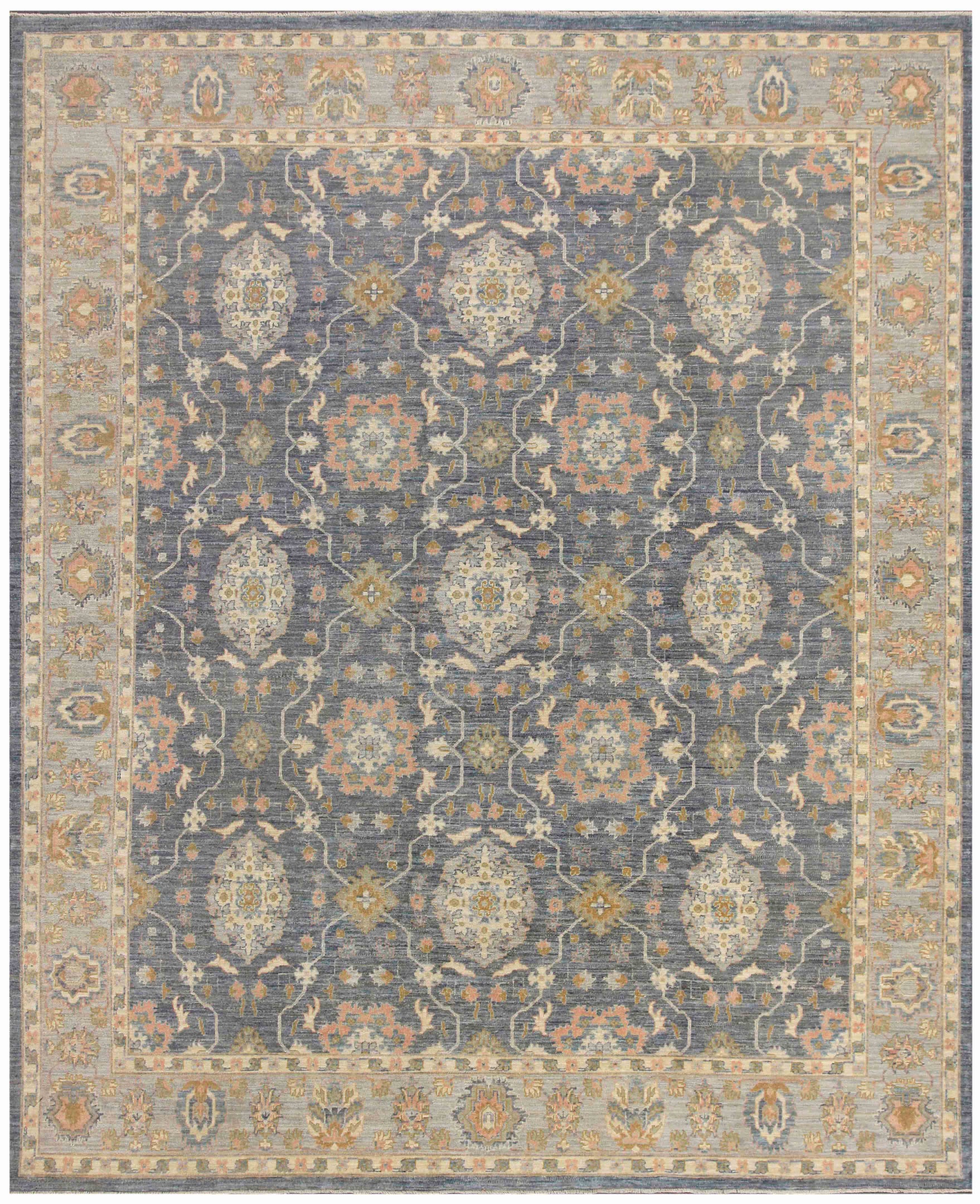 New Transitional Artemix Hand Knotted Wool Rug - 7'11'' x 9'10'' 7' 11" x 9' 10" (241 x 300) / Grey / Wool
