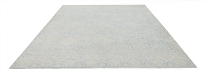 New Transitional Artemix Hand Knotted Wool Rug - 8'9'' x 12'1'' 8' 9" x 12' 1" (267 x 368) / Blue / Wool