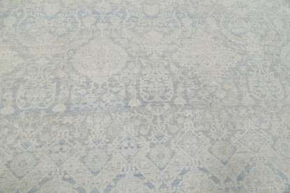 New Transitional Artemix Hand Knotted Wool Rug - 8'9'' x 12'1'' 8' 9" x 12' 1" (267 x 368) / Blue / Wool