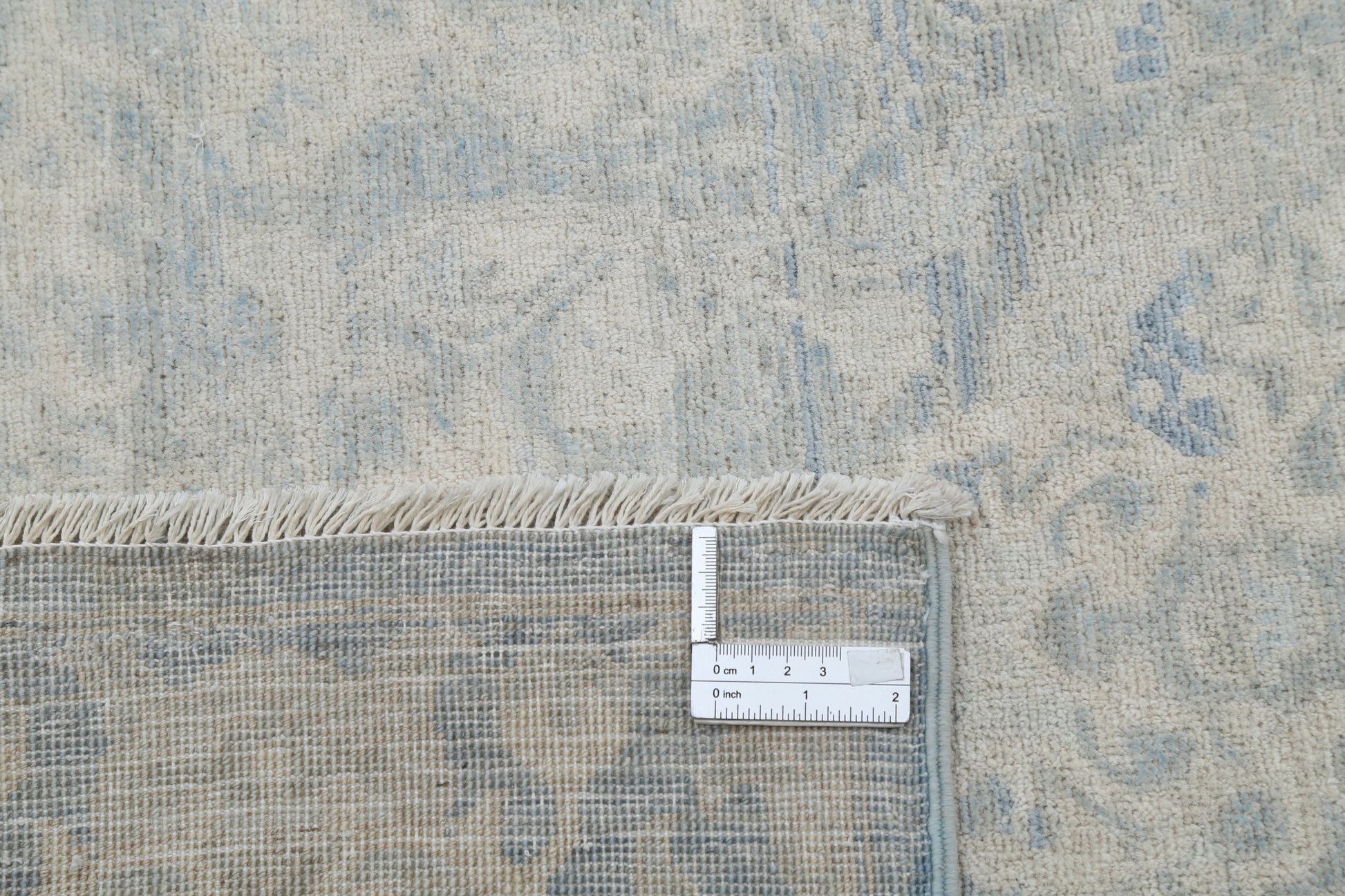 New Transitional Artemix Hand Knotted Wool Rug - 8'9'' x 12'1'' 8' 9" x 12' 1" (267 x 368) / Blue / Wool