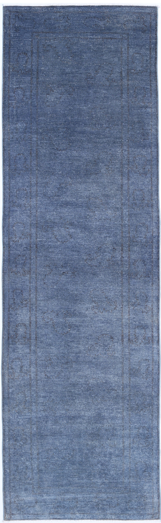 New Transitional Overdye Hand Knotted Wool Rug - 2'9'' x 10'2'' 2' 9" x 10' 2" (84 x 310) / Grey / Wool