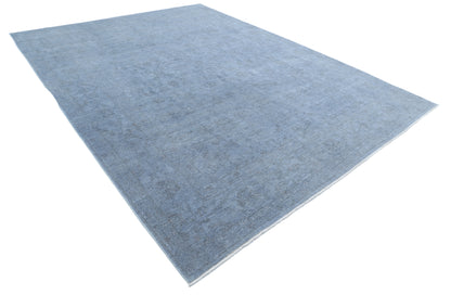 New Transitional Overdye Hand Knotted Wool Rug - 9'6'' x 12'6'' 9' 6" x 12' 6" (290 x 381) / Grey / Wool