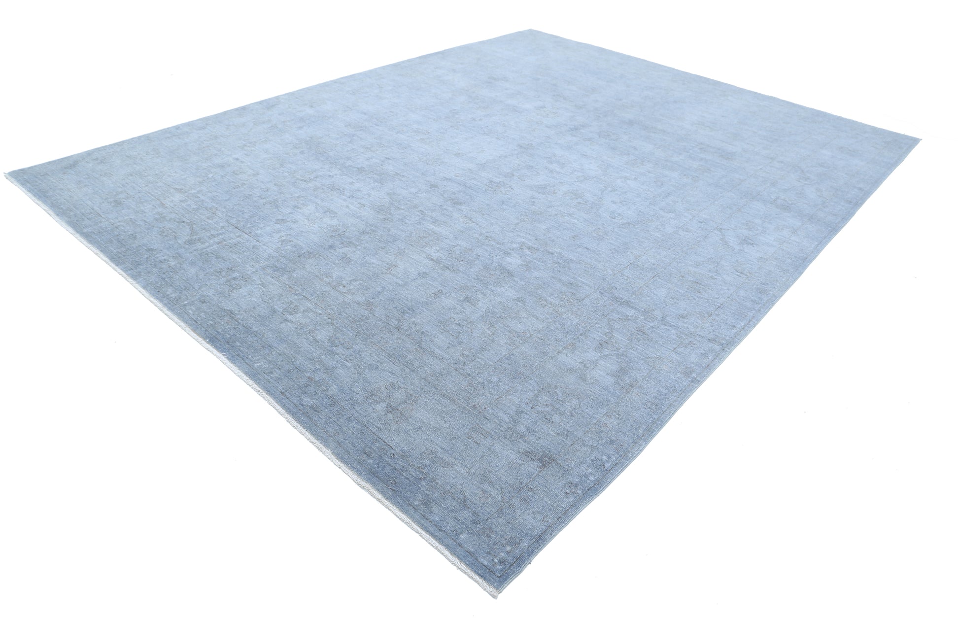 New Transitional Overdye Hand Knotted Wool Rug - 9'6'' x 12'6'' 9' 6" x 12' 6" (290 x 381) / Grey / Wool