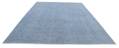 New Transitional Overdye Hand Knotted Wool Rug - 9'6'' x 12'6'' 9' 6" x 12' 6" (290 x 381) / Grey / Wool