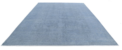 New Transitional Overdye Hand Knotted Wool Rug - 9'10'' x 13'8'' 9' 10" x 13' 8" (300 x 417) / Grey / Wool