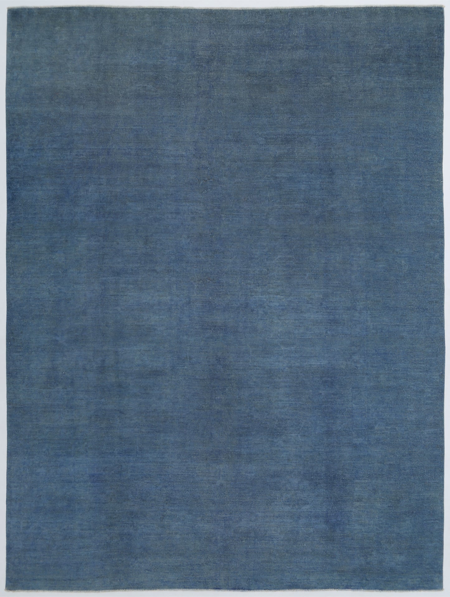 New Transitional Overdye Hand Knotted Wool Rug - 8'9'' x 11'6'' 8' 9" x 11' 6" (267 x 351) / Blue / Wool