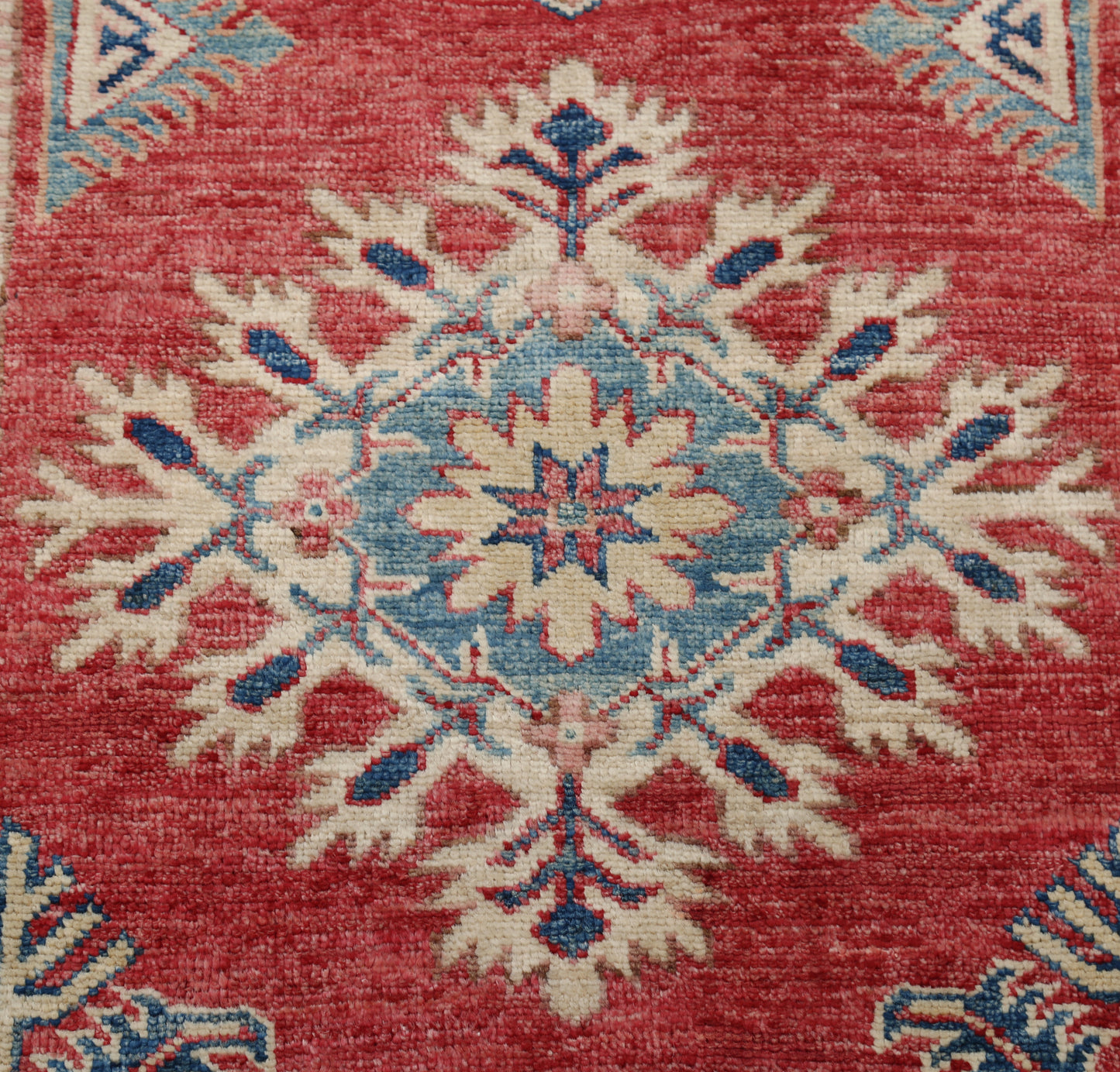 New Tribal Kazak Hand Knotted Wool Rug - 2'6'' x 9'10'' 2' 6" x 9' 10" (76 x 300) / Red / Wool