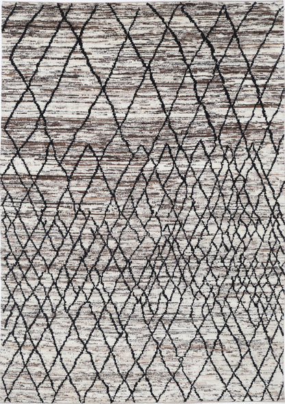 New Tribal Morocan Hand Knotted Wool Rug - 6'0" x 8'11" 6' 0" x 8' 11" (183 x 272) / Grey / Wool