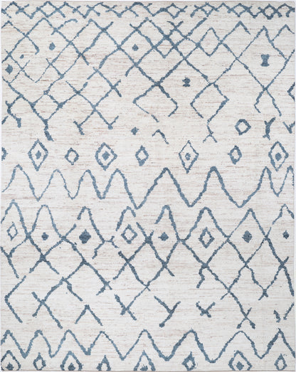 New Tribal Morocan Hand Knotted Wool Rug - 9'3" x 11'9" 9' 3" x 11' 9" (282 x 358) / Ivory / Wool