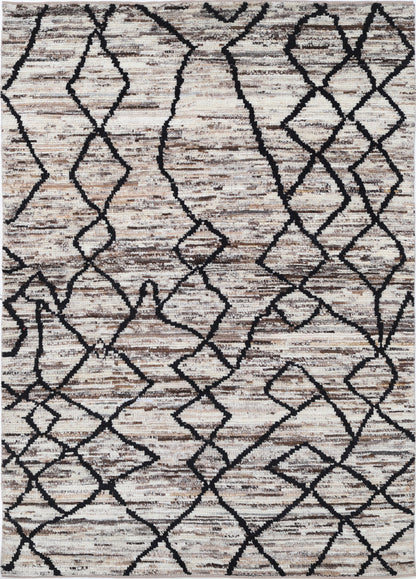 New Tribal Morocan Hand Knotted Wool Rug 4' 0" X 5' 10"